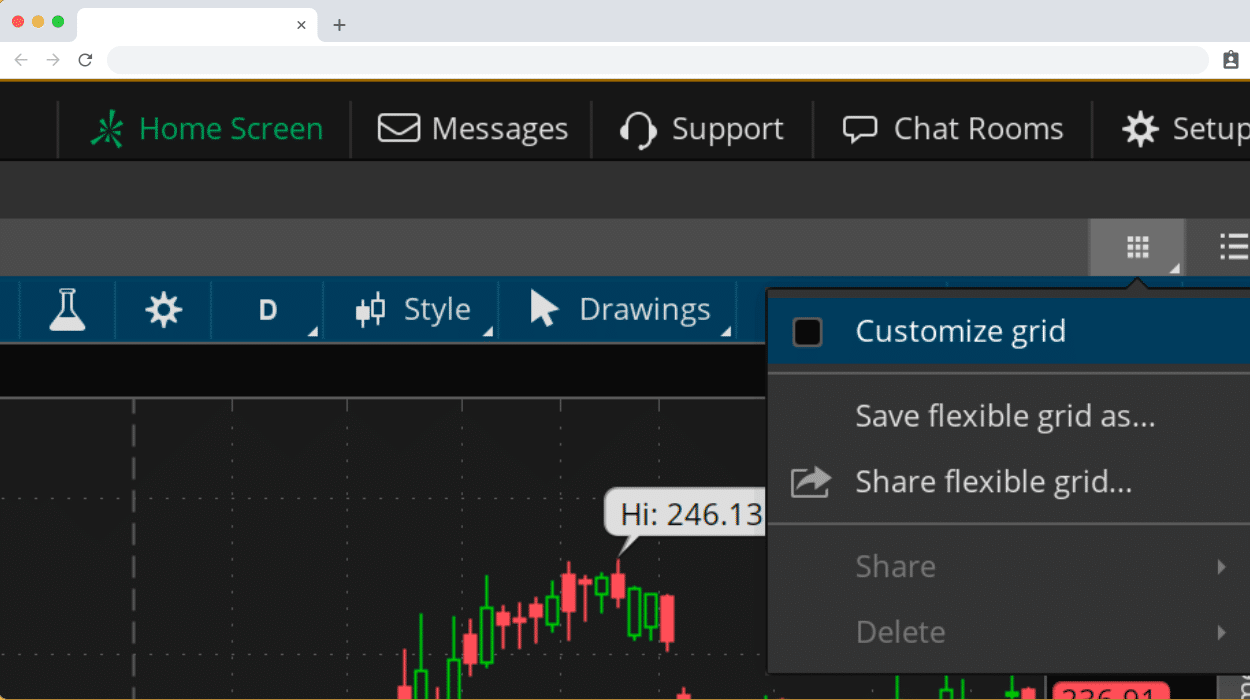 Setting up TOS Layout